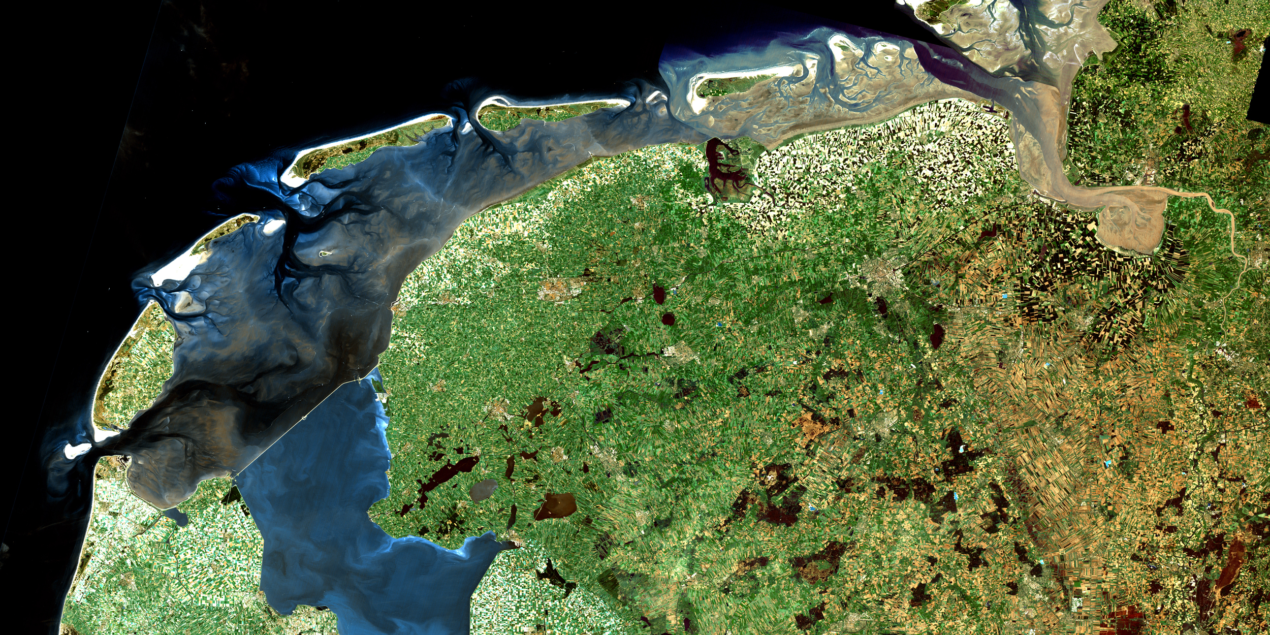 Aerial image of the Waddenzee, The Netherlands
